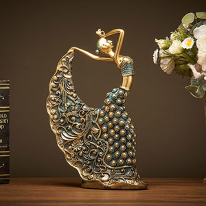 Indian dancers desktop ornaments modern simple luxury home creative wine cabinet decorations resin crafts decorations acacuss