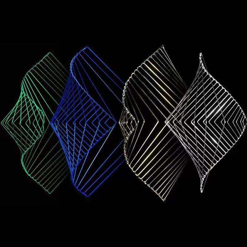 Innovative TOP Atellani Rotating Kinetic Wind Spinner Decompression Metal Crafts Gifts Office Decoratio Kinetrika Fibonacci acacuss