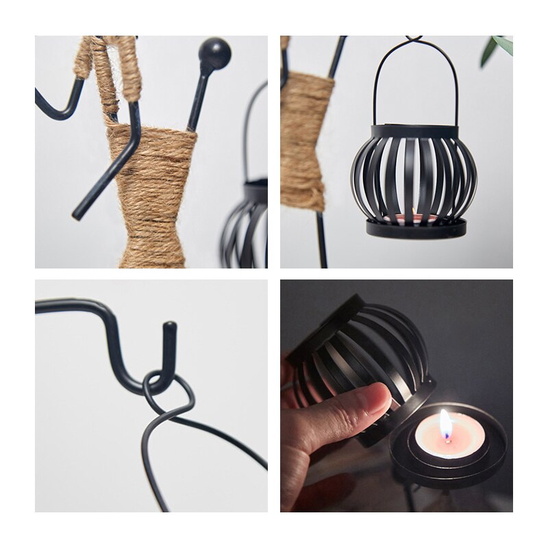 Iron Candle Holders Home Decor Creative Candle Holder Party Decoration Accessories Romantic Candlestick Table Ornament Unique acacuss