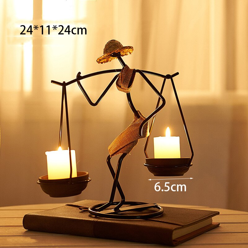 Iron Candle Holders Home Decor Creative Candle Holder Party Decoration Accessories Romantic Candlestick Table Ornament Unique acacuss