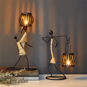 Iron Candle Holders Home Decor Creative Candle Holder Party Decoration Accessories Romantic Candlestick Table Ornament Unique acacuss