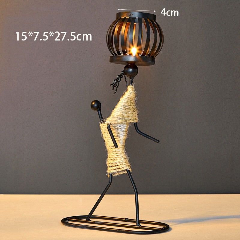Iron Candle Holders Home Decor Creative Candle Holder Party Decoration Accessories Romantic Candlestick Table Ornament Unique acacuss