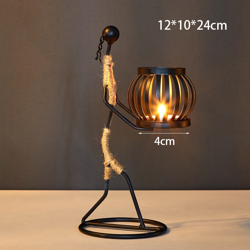 Iron Candle Holders Home Decor Creative Candle Holder Party Decoration Accessories Romantic Candlestick Table Ornament Unique acacuss