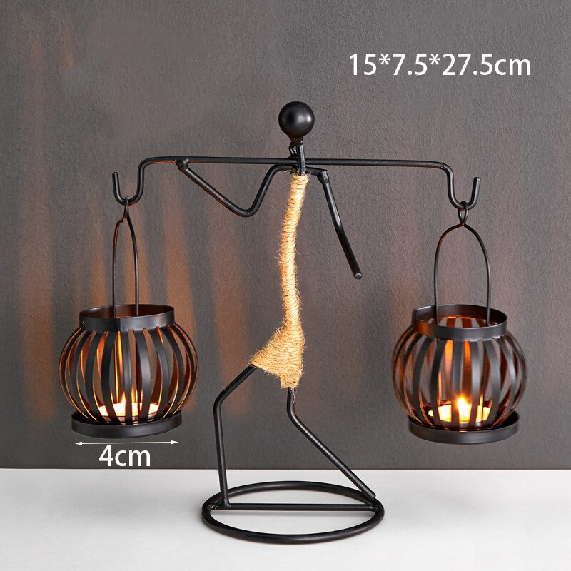 Iron Candle Holders Home Decor Creative Candle Holder Party Decoration Accessories Romantic Candlestick Table Ornament Unique acacuss