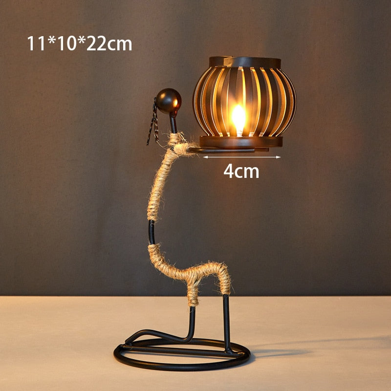 Iron Candle Holders Home Decor Creative Candle Holder Party Decoration Accessories Romantic Candlestick Table Ornament Unique acacuss
