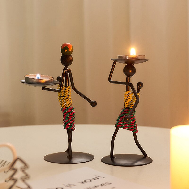 Iron Candle Holders Home Decor Creative Candle Holder Party Decoration Accessories Romantic Candlestick Table Ornament Unique acacuss