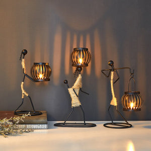 Iron Candle Holders Home Decor Creative Candle Holder Party Decoration Accessories Romantic Candlestick Table Ornament Unique acacuss
