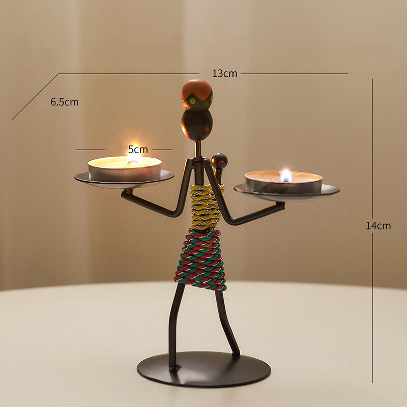 Iron Candle Holders Home Decor Creative Candle Holder Party Decoration Accessories Romantic Candlestick Table Ornament Unique acacuss
