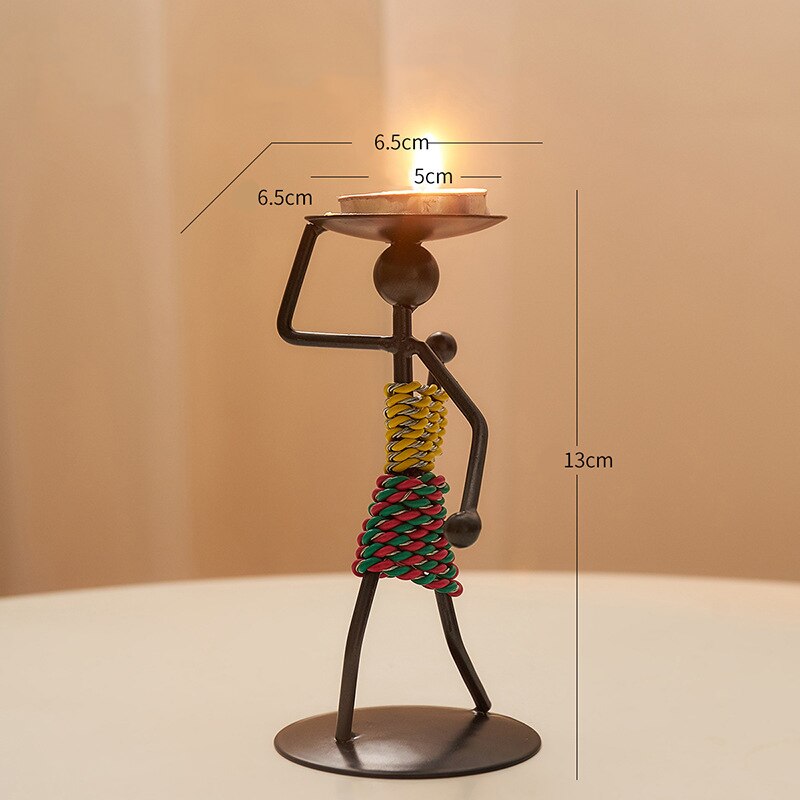 Iron Candle Holders Home Decor Creative Candle Holder Party Decoration Accessories Romantic Candlestick Table Ornament Unique acacuss