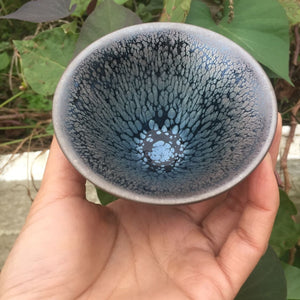 JIANZHAN Drinkware Cup Ceramics Mugs Grayish Oil Spot Jian Ware Tea Bowl Chinese Song Dynasty Style Tenmoku Tea Coffee Cups acacuss