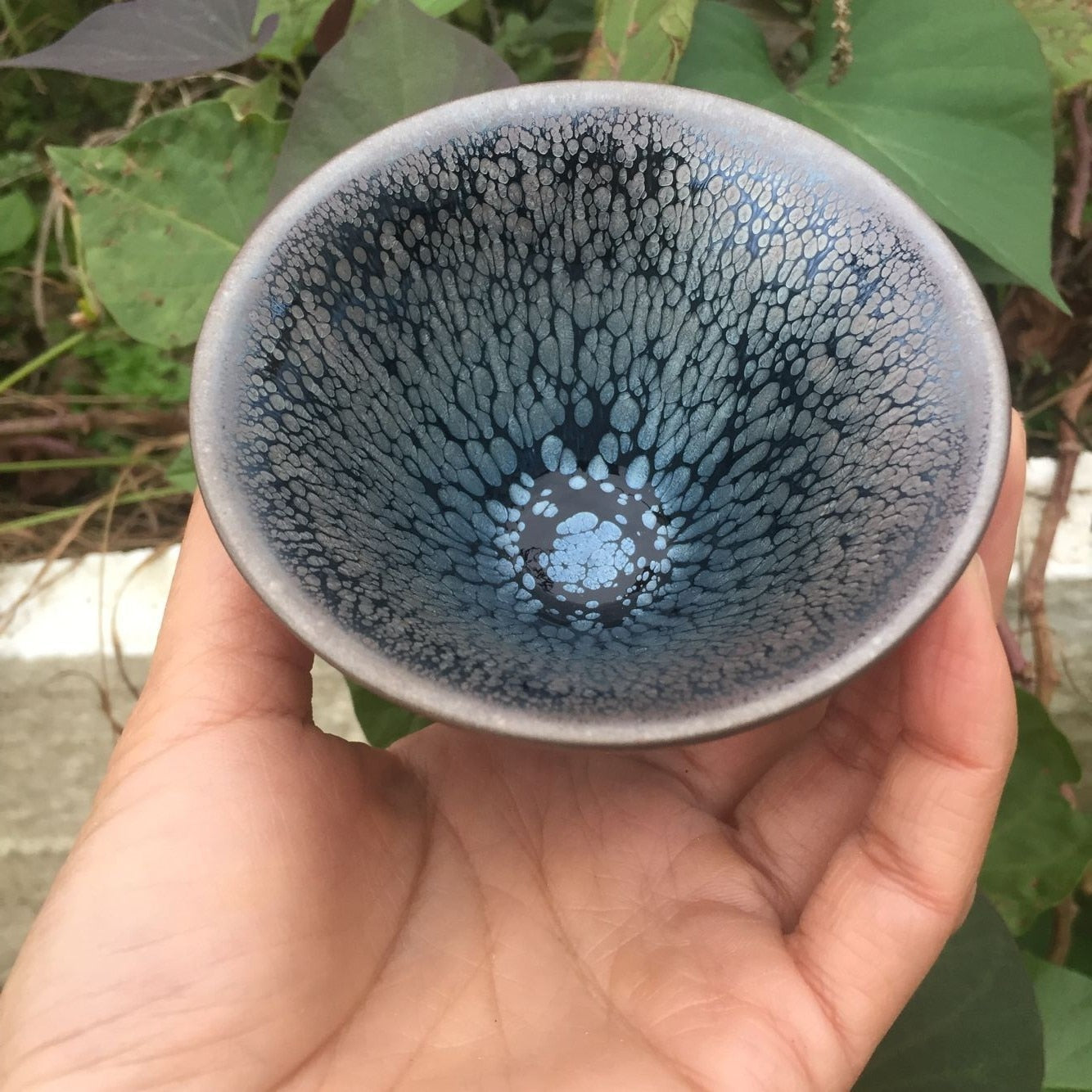 JIANZHAN Drinkware Cup Ceramics Mugs Grayish Oil Spot Jian Ware Tea Bowl Chinese Song Dynasty Style Tenmoku Tea Coffee Cups acacuss