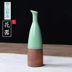 JINGDEZHEN Celadon Vase Chinese Ceramic Decoration Simple Long Flower Vase Home Decor Bone china Vase flower decoration acacuss