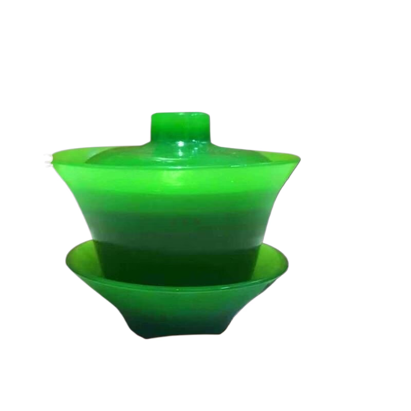 Jade Tea Tureen Teacup for Making Tea Heat-resistant Tea Set Chinese Kung Fu Gaiwan Tea Maker Lid Bowl with Saucer Tea Brew acacuss