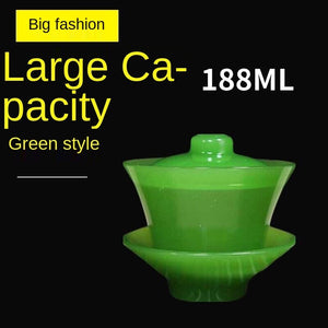 Jade Tea Tureen Teacup for Making Tea Heat-resistant Tea Set Chinese Kung Fu Gaiwan Tea Maker Lid Bowl with Saucer Tea Brew acacuss