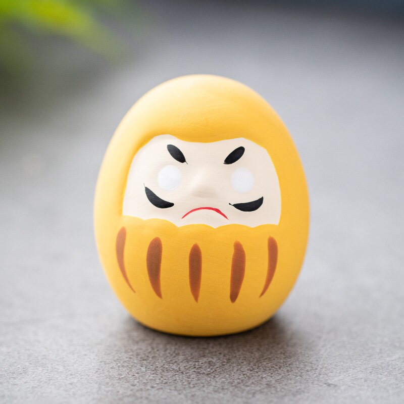 Japanese Ceramic Daruma Crafts Cartoon Lucky Cat Fortune Ornament Landscape Home Decor Accessories Gifts Living Room Decoration acacuss