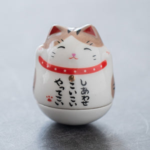 Japanese Ceramic Daruma Crafts Cartoon Lucky Cat Fortune Ornament Landscape Home Decor Accessories Gifts Living Room Decoration acacuss