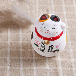 Japanese Ceramic Daruma Crafts Cartoon Lucky Cat Fortune Ornament Landscape Home Decor Accessories Gifts Living Room Decoration acacuss
