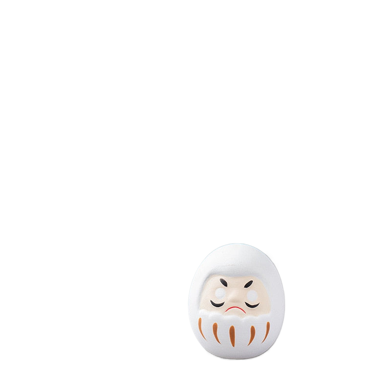 Japanese Ceramic Daruma Doll Crafts Lucky Charm Fortune Ornament Landscape Home Decor Miniature Accessories Gifts Desk acacuss