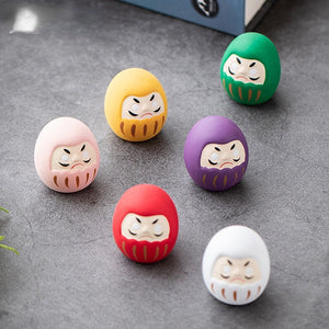 Japanese Ceramic Daruma Doll Crafts Lucky Charm Fortune Ornament Landscape Home Decor Miniature Accessories Gifts Desk acacuss