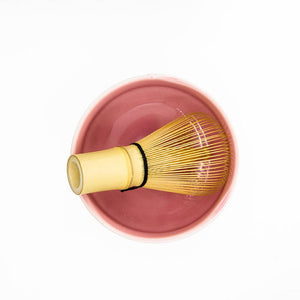 Japanese Ceramic Glossy Pink Matcha Bowl Macha Tea Whisk Chawan Chasen Holder Scoop Sifter Cup Ceremony Gift Set birthday gifts acacuss