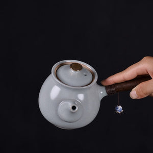 Japanese Ceramic Kyusu Teapot Vintage Side Handle Tea po Drinkware 200ML acacuss