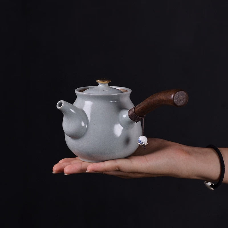 Japanese Ceramic Kyusu Teapot Vintage Side Handle Tea po Drinkware 200ML acacuss