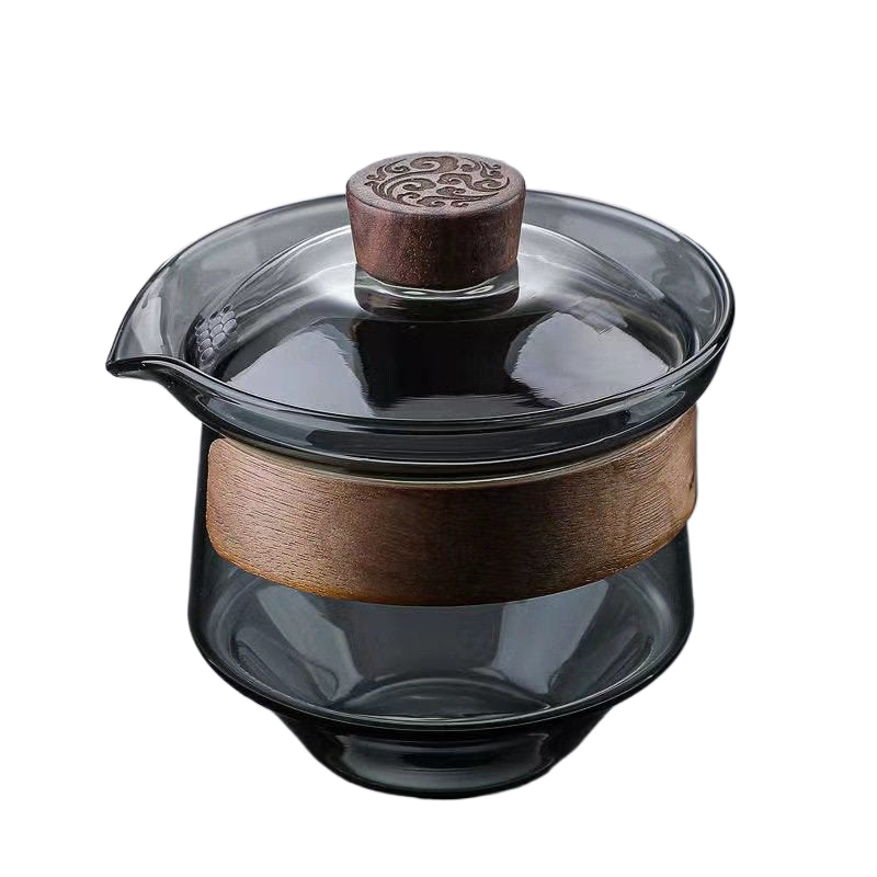 Japanese Glass Gaiwan Tea Tureen Single Heat-resistant and Scald Proof Sancai Cup Tea Set Kung Fu Tea Cup and Bowl acacuss