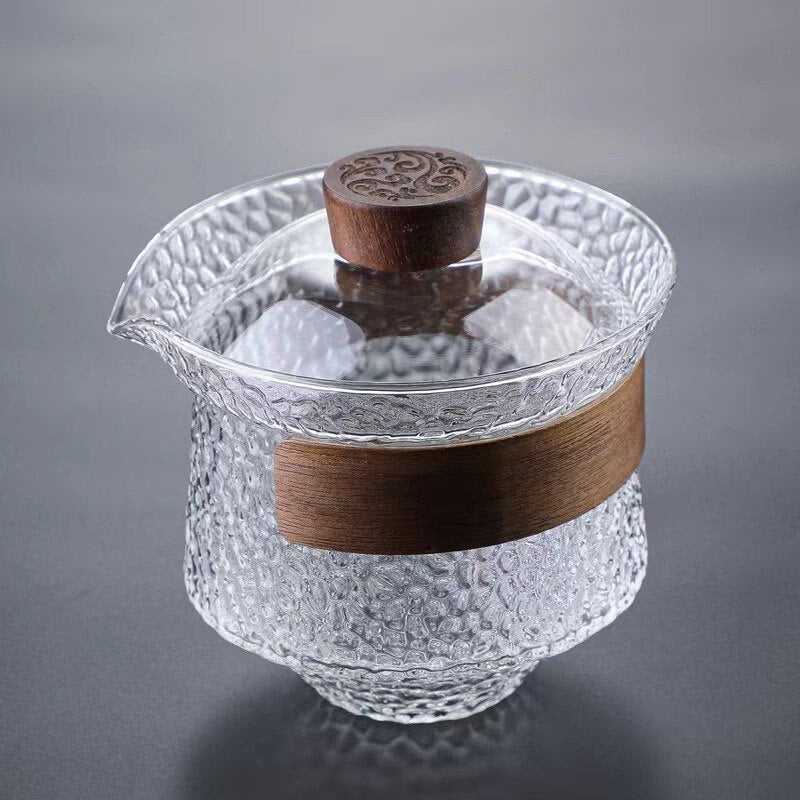 Japanese Glass Gaiwan Tea Tureen Single Heat-resistant and Scald Proof Sancai Cup Tea Set Kung Fu Tea Cup and Bowl acacuss