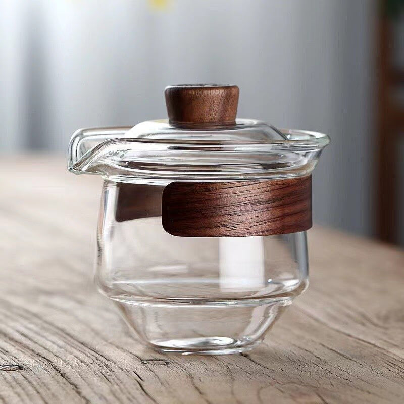 Japanese Glass Gaiwan Tea Tureen Single Heat-resistant and Scald Proof Sancai Cup Tea Set Kung Fu Tea Cup and Bowl acacuss