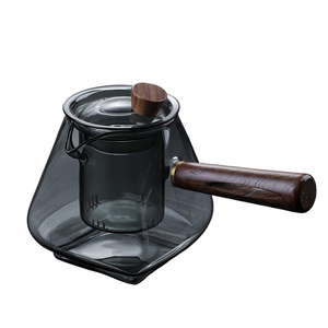 Japanese Glass Teapot Wooden Handle Boil Teapot Electric Ceramic Oven Tea Maker High-end Tea Set Heat-resistant Teapot 700ml acacuss
