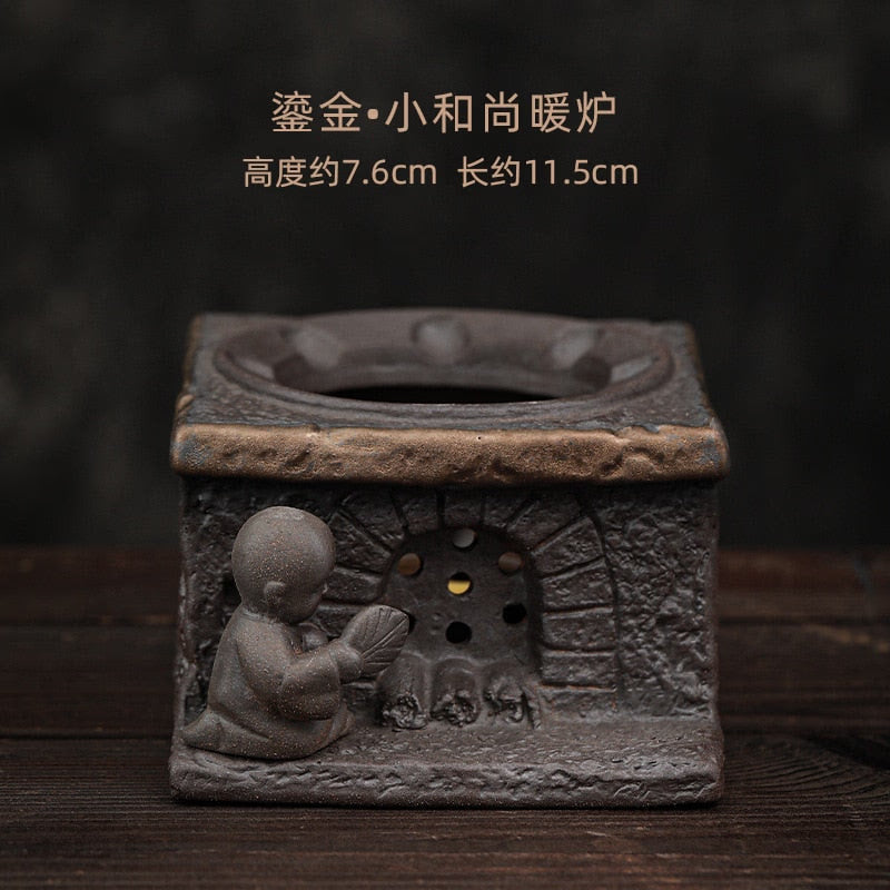 Japanese Handmade Stoneware Teapot Tea Pot Gilt Pumpkin Lifting Beam Pot Candle Warm Teapot Set Infuser Teaware Kitchen Dining acacuss
