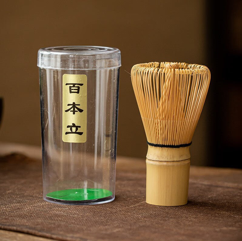 Japanese Lovely Cat Ceramic Matcha Bowl with Bamboo Whisk and Chasen Holder acacuss
