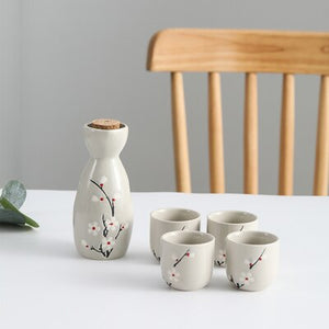 Japanese Sake Pot Set Fruit Wine Mug Sake Cup Household Baijiu Wine Mug Ceramic Sake Wine Set acacuss