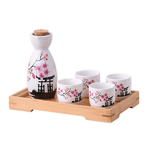 Japanese Sake Pot Set Fruit Wine Mug Sake Cup Household Baijiu Wine Mug Ceramic Sake Wine Set acacuss