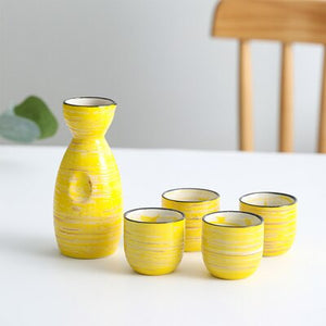 Japanese Sake Pot Set Fruit Wine Mug Sake Cup Household Baijiu Wine Mug Ceramic Sake Wine Set acacuss