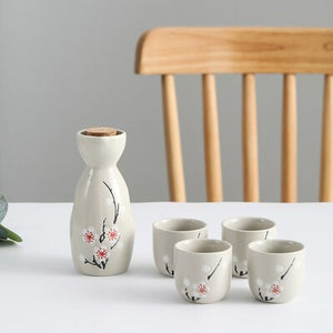 Japanese Sake Pot Set Fruit Wine Mug Sake Cup Household Baijiu Wine Mug Ceramic Sake Wine Set acacuss