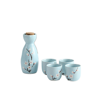 Japanese Sake Pot Set Fruit Wine Mug Sake Cup Household Baijiu Wine Mug Ceramic Sake Wine Set acacuss