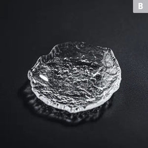 Japanese Style Glass Cup Tasting Transparent/Frozen Tea Cups White Wine Cup Kongfu Master Teacup Tea Cup And Tea Mat 2 Style acacuss