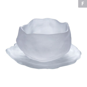 Japanese Style Glass Cup Tasting Transparent/Frozen Tea Cups White Wine Cup Kongfu Master Teacup Tea Cup And Tea Mat 2 Style acacuss