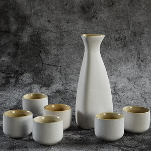 Japanese Style Hip Flasks Vintage Ceramic Sake Pot Cups Set Home Kitchen Office Flagon Liquor Cup acacuss