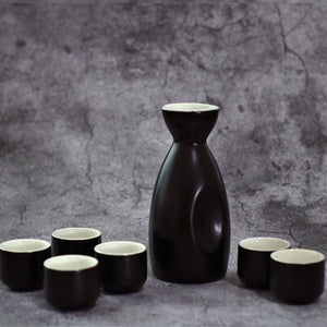 Japanese Style Hip Flasks Vintage Ceramic Sake Pot Cups Set Home Kitchen Office Flagon Liquor Cup acacuss
