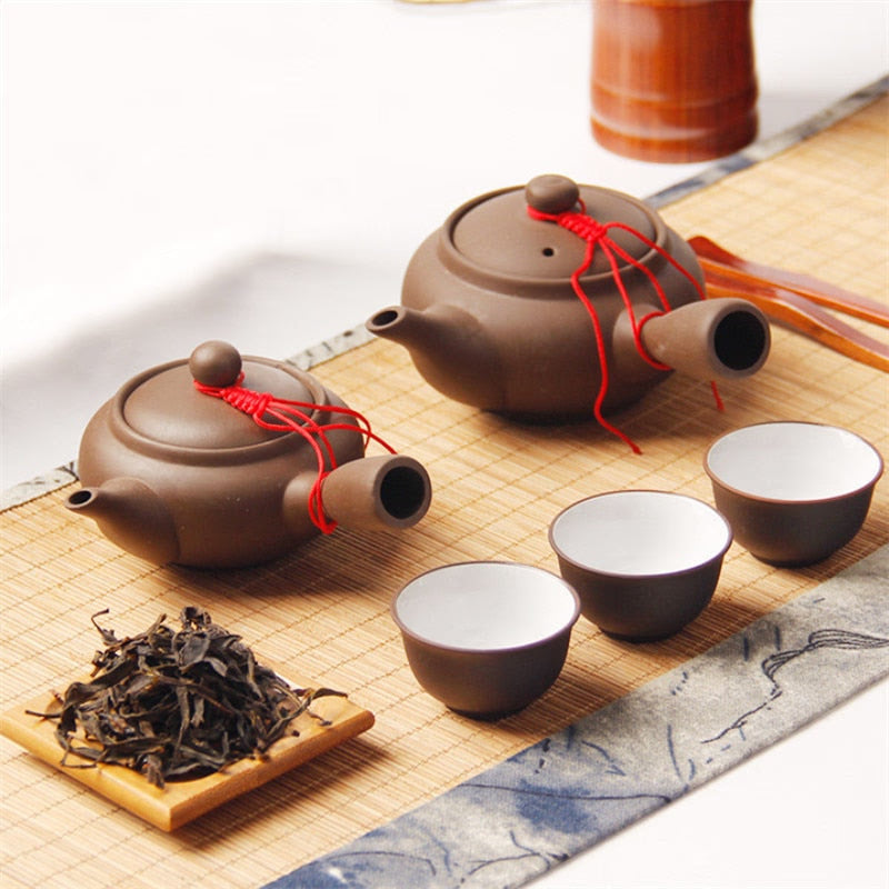 Japanese Style Purple Clay Handmade Tea Pot Chinese Tea Set Creative Office Kung Fu Kettle Ceramic Side Handle Filter Teapot acacuss