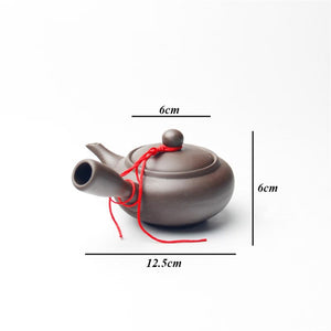 Japanese Style Purple Clay Handmade Tea Pot Chinese Tea Set Creative Office Kung Fu Kettle Ceramic Side Handle Filter Teapot acacuss