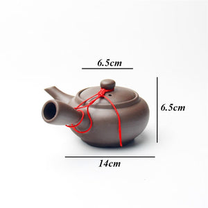 Japanese Style Purple Clay Handmade Tea Pot Chinese Tea Set Creative Office Kung Fu Kettle Ceramic Side Handle Filter Teapot acacuss