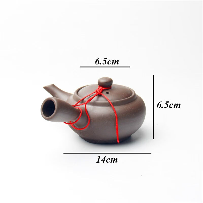 Japanese Style Purple Clay Handmade Tea Pot Chinese Tea Set Creative Office Kung Fu Kettle Ceramic Side Handle Filter Teapot acacuss