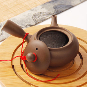Japanese Style Purple Clay Handmade Tea Pot Chinese Tea Set Creative Office Kung Fu Kettle Ceramic Side Handle Filter Teapot acacuss