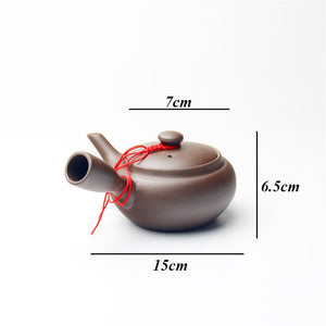 Japanese Style Purple Clay Handmade Tea Pot Chinese Tea Set Creative Office Kung Fu Kettle Ceramic Side Handle Filter Teapot acacuss