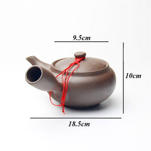Japanese Style Purple Clay Handmade Tea Pot Chinese Tea Set Creative Office Kung Fu Kettle Ceramic Side Handle Filter Teapot acacuss
