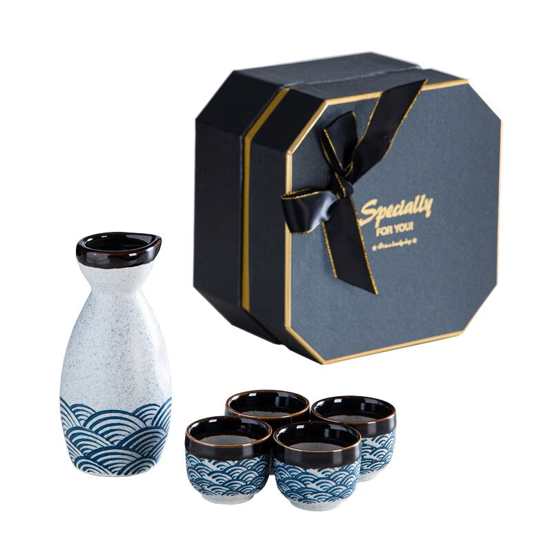 Japanese Style Sake Wine Warm Chinese Wine Set Home Ceramic Sake Wine Set Lady acacuss