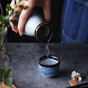 Japanese Style Sake Wine Warm Chinese Wine Set Home Ceramic Sake Wine Set Lady acacuss